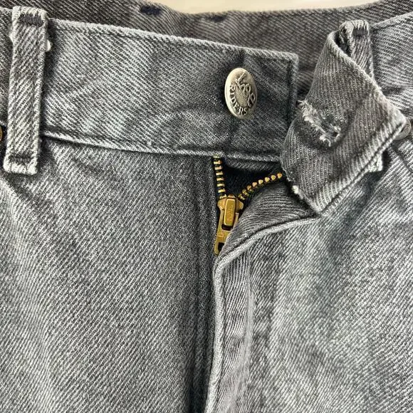 Vintage Lee Riders Mom Jean Union Made Washed Gray Denim 27x30 Size 9 Med 80s - Picture 6 of 11